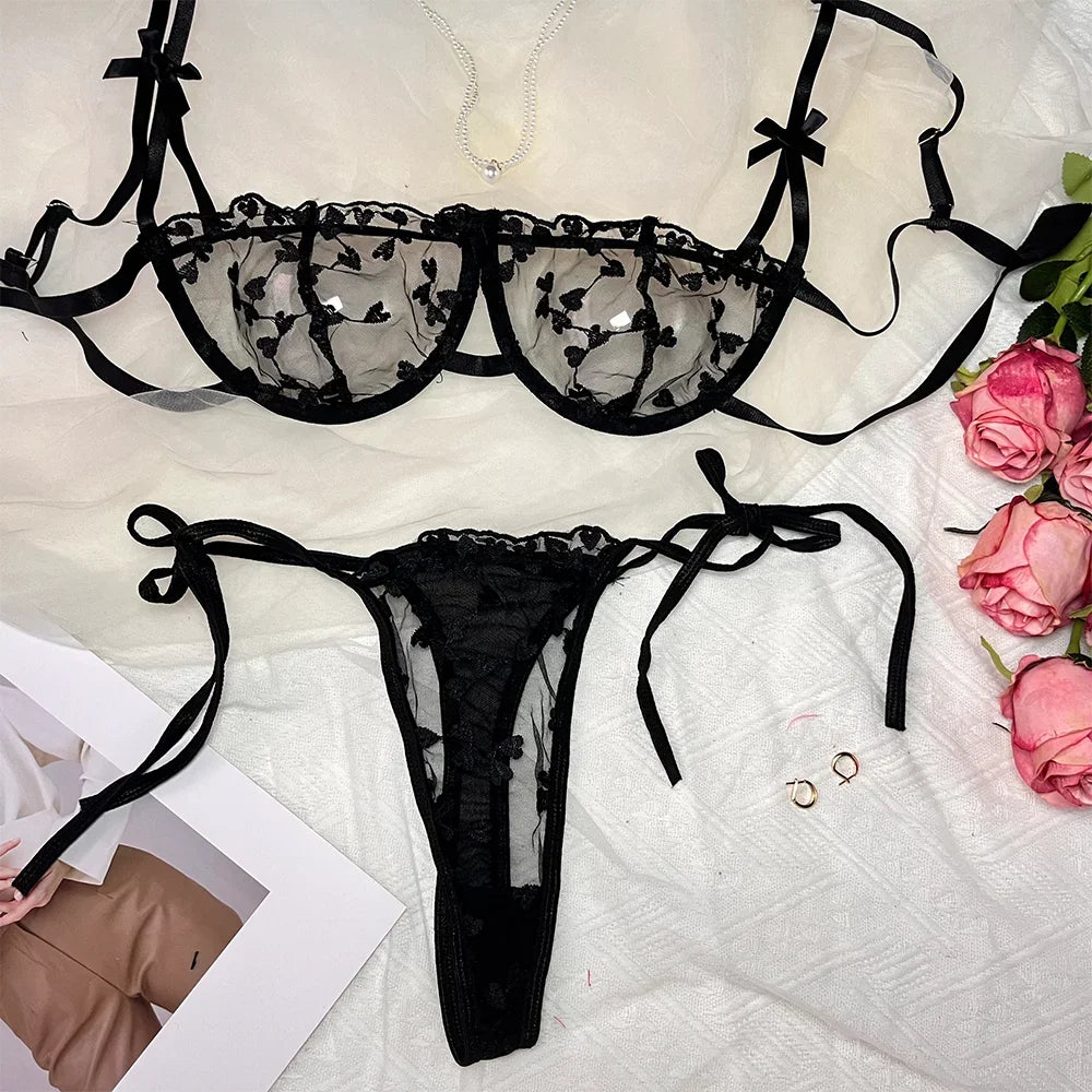 Exotic Lace Bra & Brief Set