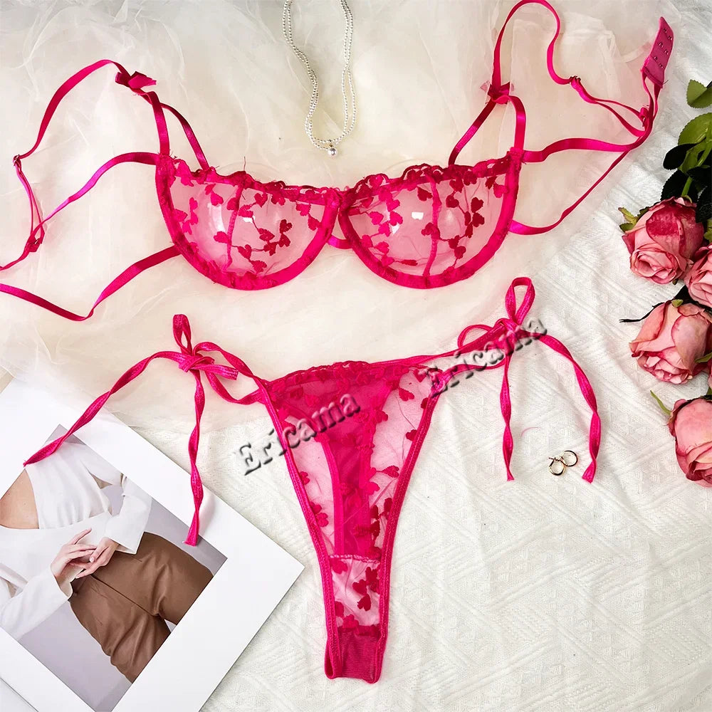 Exotic Lace Bra & Brief Set