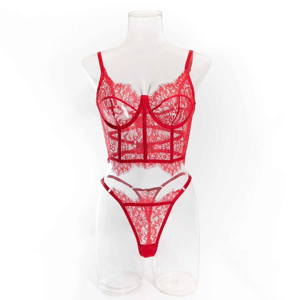 Krasapt Floral Lace Lingerie Set - Bra and Briefs