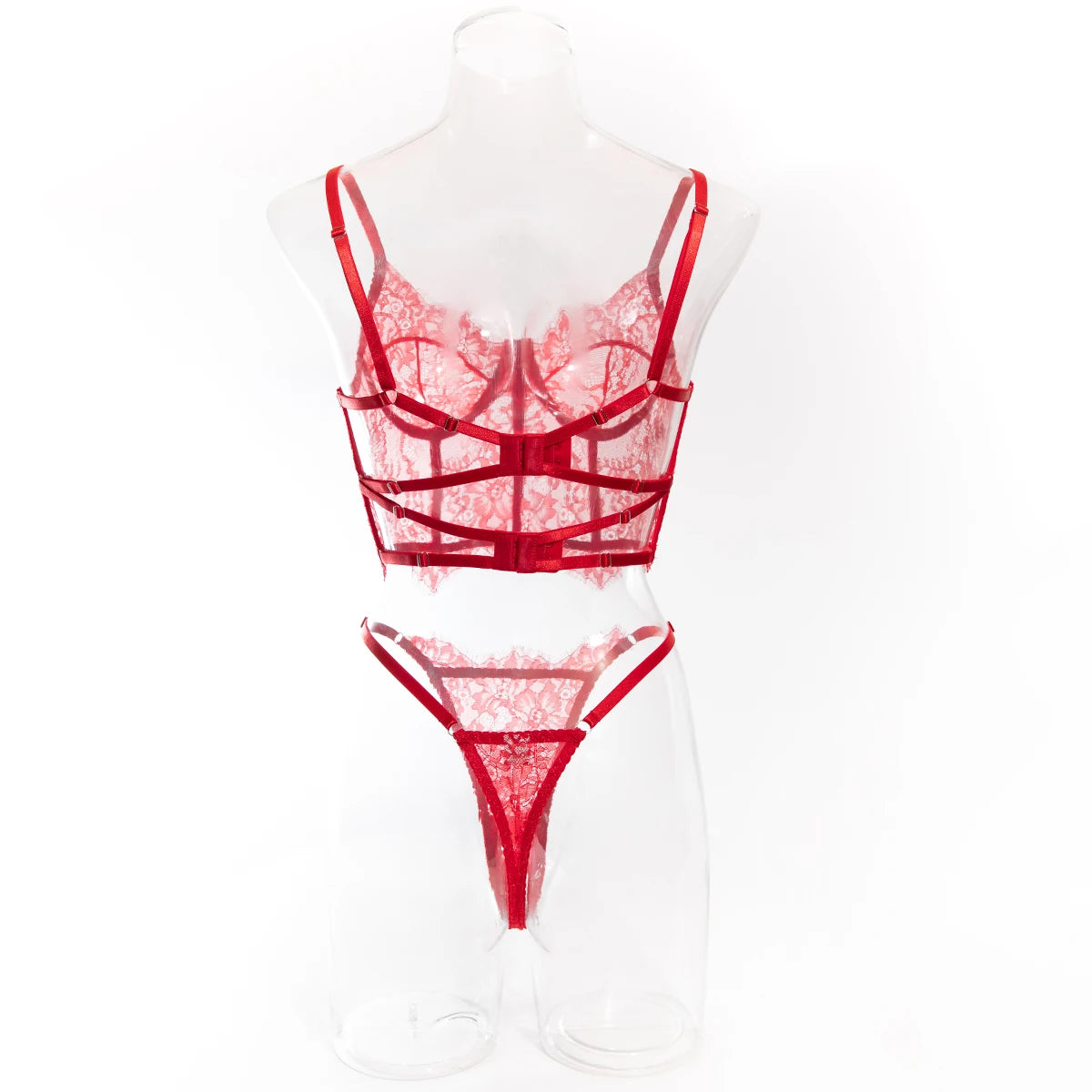 Krasapt Floral Lace Lingerie Set - Bra and Briefs