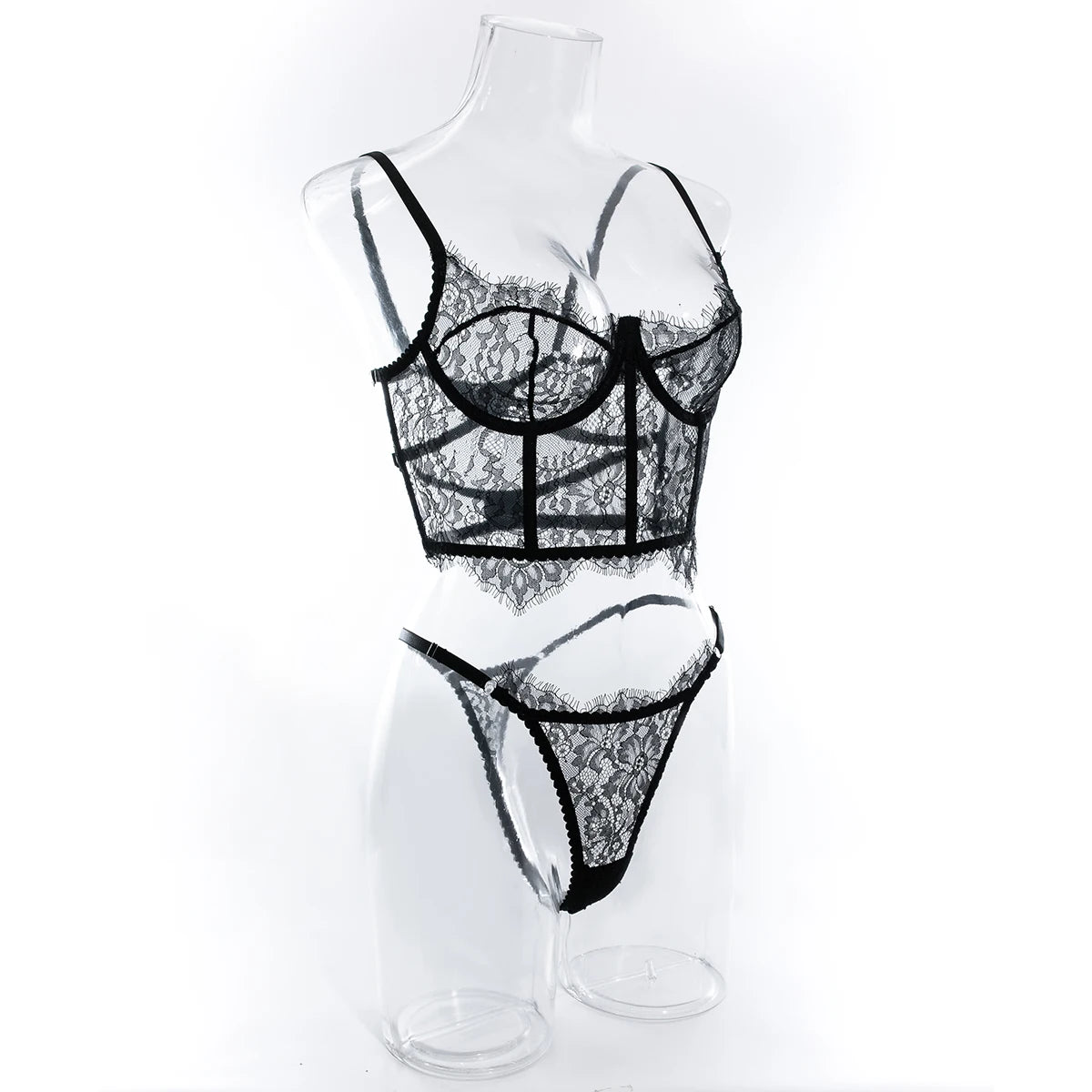 Krasapt Floral Lace Lingerie Set - Bra and Briefs